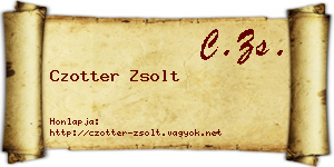 Czotter Zsolt névjegykártya